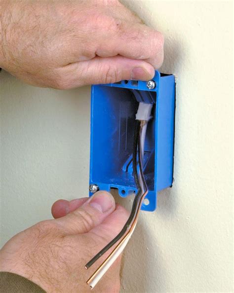 how to install commercial electrical outlet box on existing wall|installing electrical box on drywall.